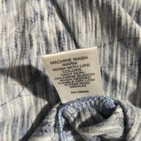 NEW Mens Cremieux Kyoto Long Sleeve Button Down Shirt Cotton Blue - Picture 5 of 8